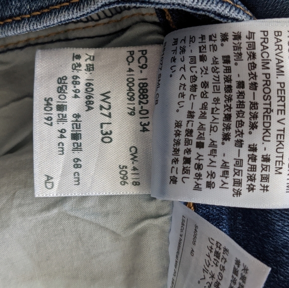 Levi's Size 27x30 Jeans 721 High Rise Skinny Jeans - Picture 11 of 11